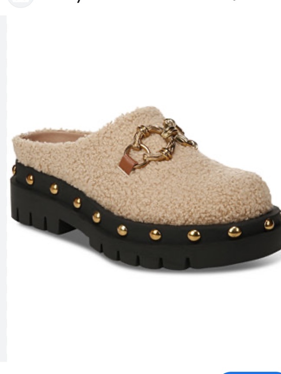Circus by Sam Edelman Shoes - Circus - Sam Edelman Annie Shearling Studded Lug Sole Mules Size 6